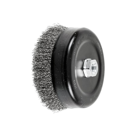 Pferd Crimped Wire Cup Brush, .020SS Wire, 6 82638